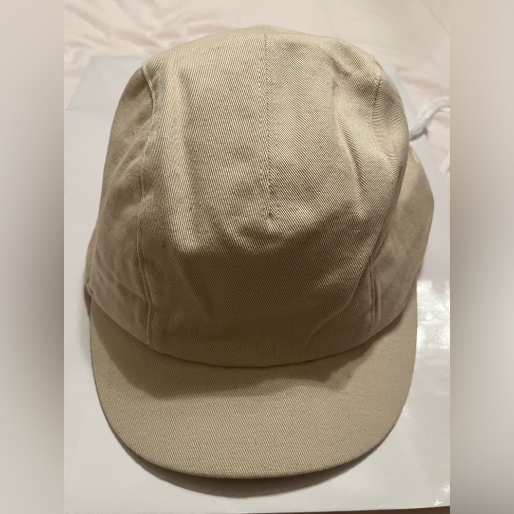 Juicy Couture Beige Cap with Red Logo ,color name Pale Linen inside hat red dot